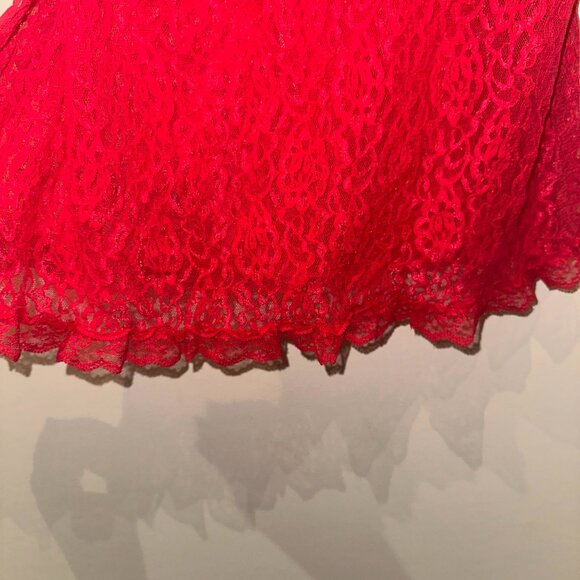 Apostrophe Red Lace Chemise Lingerie Top - Picture 3 of 4